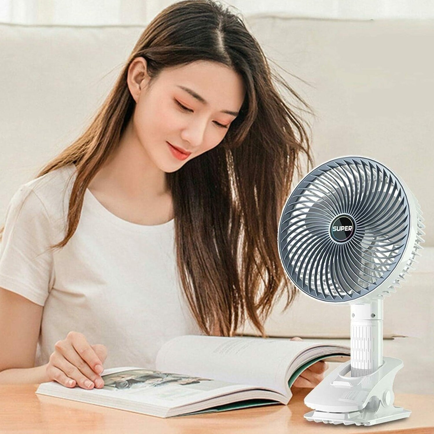 Multifunctional USB Desk Fan Clipped Fan / Plug & Play Fan (1 Pc / With Brown Box / On / Off Switch Not Provided) - TezCart