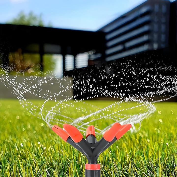Automatic Garden Sprinkler 360 Degree Rotating Adjustable 5 Arm (1 Pc) - TezCart
