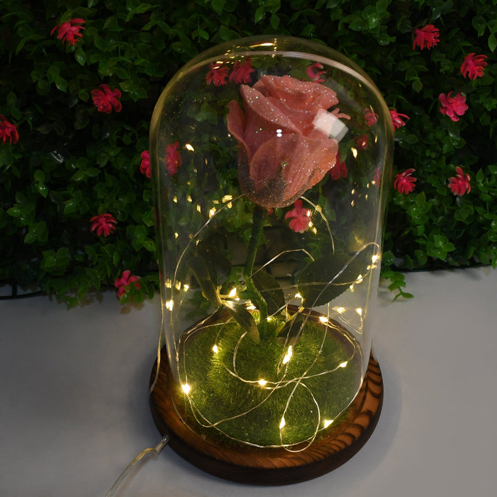 Glass Flower with Led Light Great Gift (1 Set) - TezCart