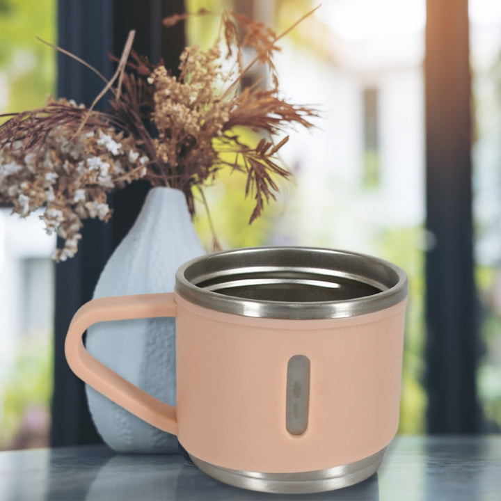 Stainless Steel Vacuum Coffee / Tea Cup, Tea Mug Hot Insulated Double Wall Stainless Steel, Coffee, and Milk Cup with Handle Easy To Carry: Coffee Cup (6 pc) Your Brand