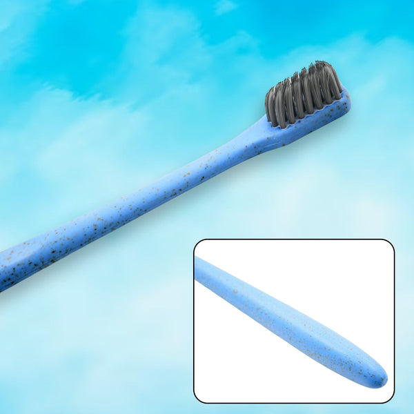 Wheat Straw Toothbrush Women Men Soft-bristle Toothbrush Oral Care Tooth Brush Manual Toothbrush for Deep Cleaning, Dental Care (1 Pc) Your Brand