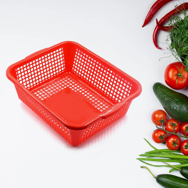 Plastic 1 Pc Kitchen Small Size Dish Rack Drainer Vegetables and Fruits Washing Basket Dish Rack Multipurpose Organizers (29x22CM Mix Color) Your Brand