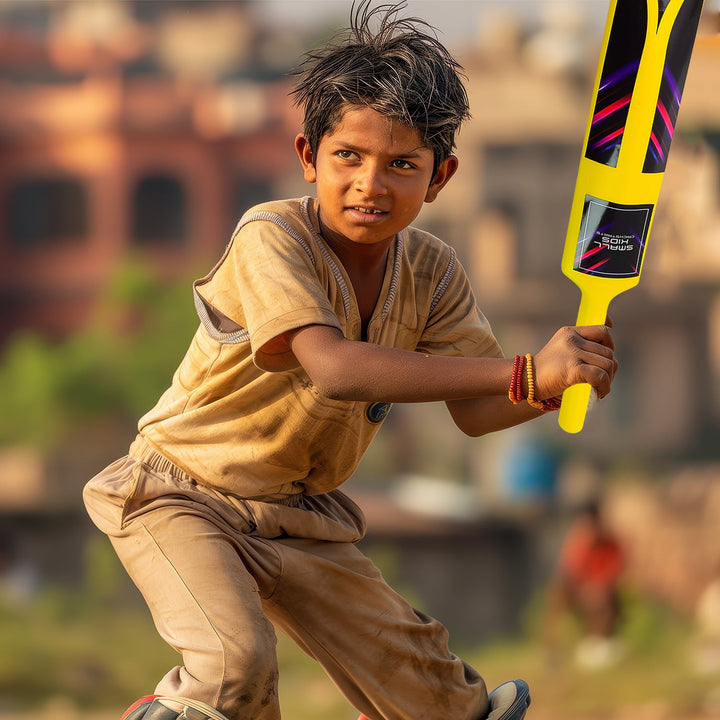 Small Cricket Kit for Boys & Girls, Cricket Set with 1 Cricket Bat, 1 Plastic Ball, Bails, 3 Stumps with Stand Base - TezCart