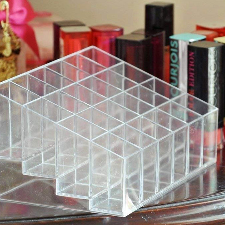 24 Hole Stand Trapezoid Holder Makeup Brushes Set Lipstick Holder Case Tools (1 Pc) - TezCart