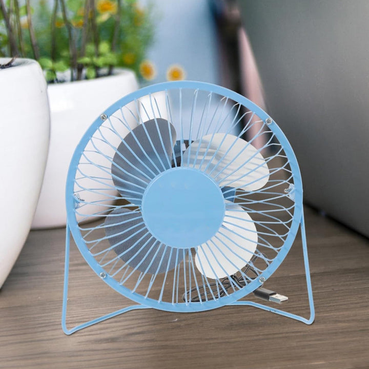 USB Table Desk Personal Metal Electronic Fan, Compatible with Computers, Laptops, Student Dormitory, Suitable For Office, School Use (1 Pc) Your Brand
