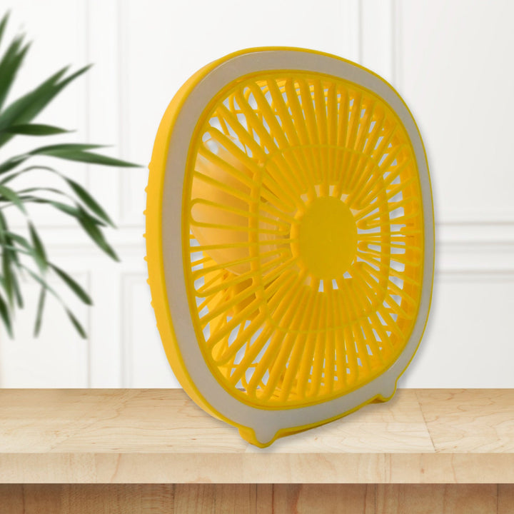 USB PORTABLE MINI DESK FAN WITH LIGHT (1 PC) - TezCart