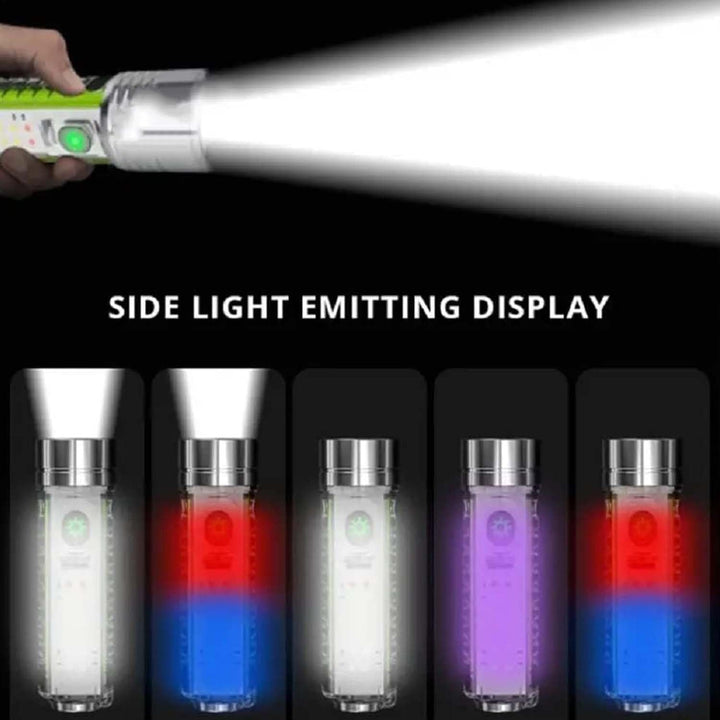 Pattern Flashlight USB Flashlight Rechargeable LED Torch Light (1 Pc) Your Brand
