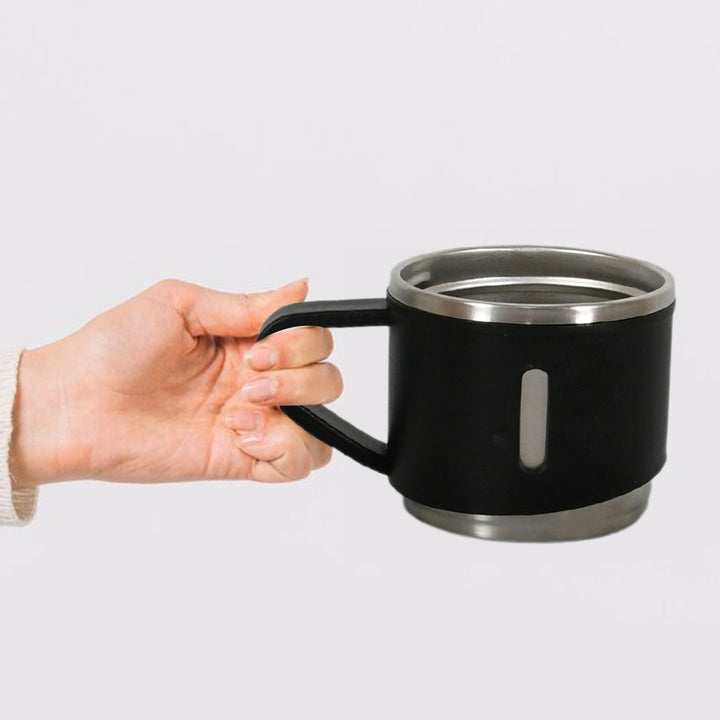 Stainless Steel Vacuum Coffee / Tea Cup, Tea Mug Hot Insulated Double Wall Stainless Steel, Coffee, and Milk Cup with Handle Easy To Carry: Coffee Cup (6 pc) Your Brand