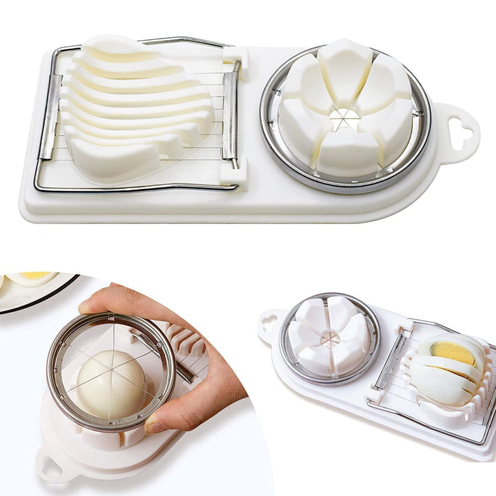 2 In 1 Egg Slicer, Egg Cutter For Hard Boiled Eggs - TezCart