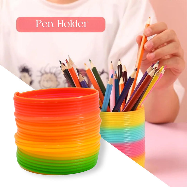 Rainbow Spring, Rainbow Spring Toys, Slinky, Slinky Spring Toy, Toy for Kids, for Kids Adults of All Age Group, for Birthdays, Compact and Portable Easy to Carry (1 Pc) Your Brand