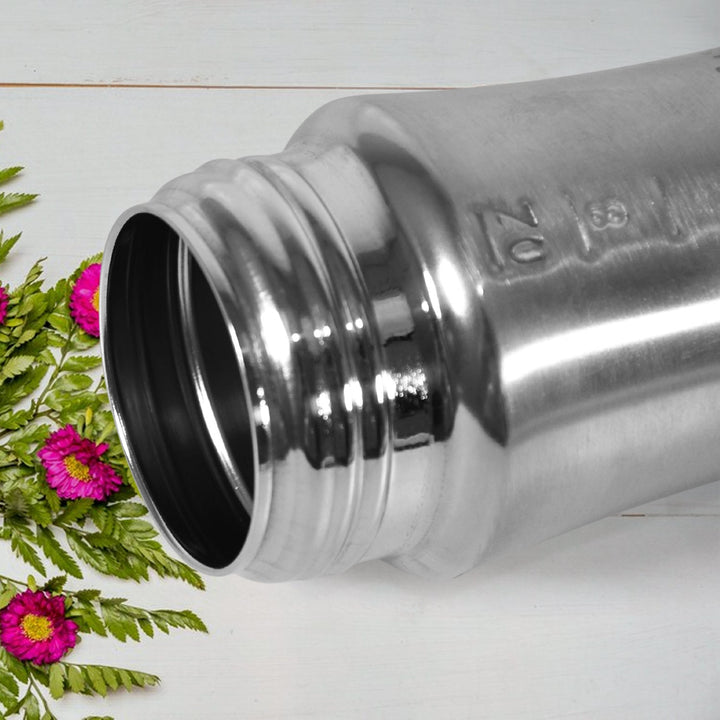 Ganesh Stainless Steel Baby Feeding Bottle, Milk Bottle for New Born / Infants / Toddler Up to 3 Years, BFA Free (250 ML Approx) Your Brand