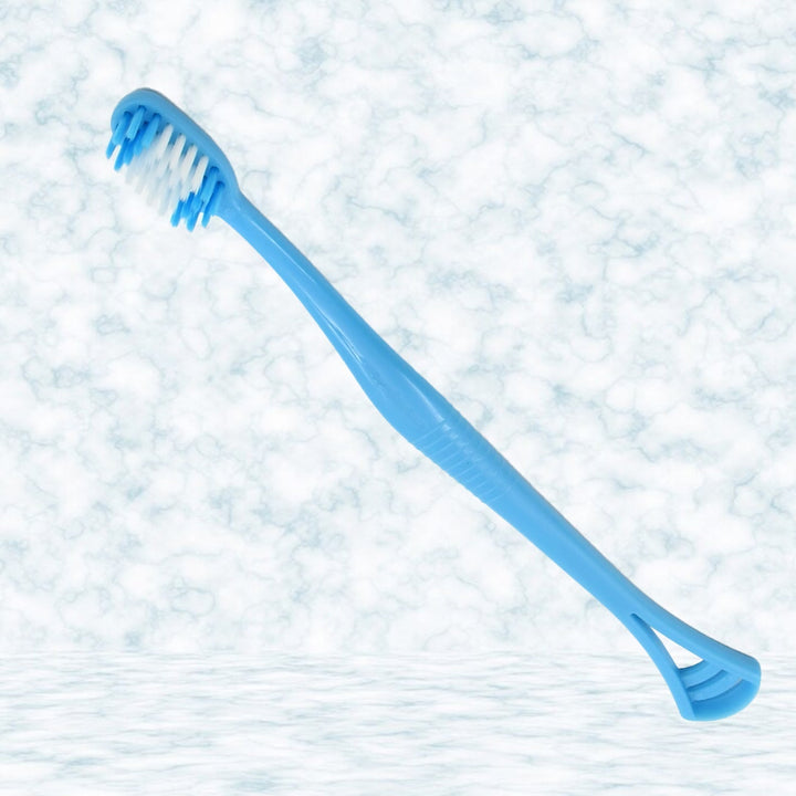 2-in-1 Soft Toothbrush & Tongue Scraper with Cover – Universal Dental Cleaner & Holder (1 Pc) Your Brand