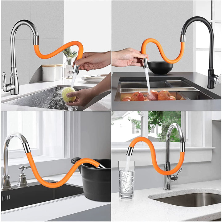 Flexible Water Tap Extender, Universal Foaming Extension Tube with Connector, 360 Free Bending Faucet Extender, Adjustable Sink Drain Extension (18cm) Your Brand