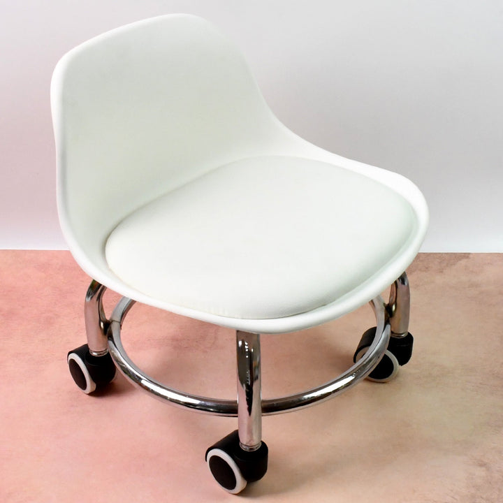 Heavy Duty Round Rolling Stool with Wheels Pedicure Stool (1 pc) - TezCart