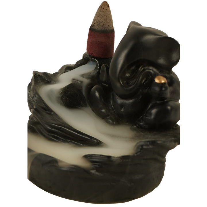 Smoke Fountain Ganesha Idol Decoration Items with 8 Pc Backflow Incense Cones Sticks (1 pc) - TezCart