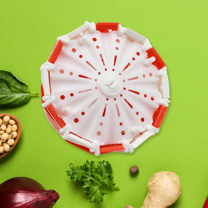 Folding Fruit Basket | Foldable Basket | Fruit Bucket |Basket with Hanging Stand | Fruit and Vegetables Basket | Foldable Lotus Shape Basket Tray for Multi-use (1 Pc) Your Brand