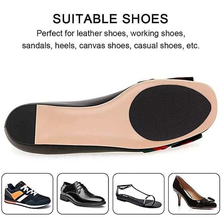 Non-Slip Shoe Pads, Rubber Shoe Sole Protector Pads, Self-Adhesive Shoe Grips Pads Stickers Non Skid for Ladies Shoes, High Heels, Boots Your Brand
