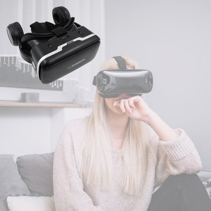3D / HD VR Glasses Virtual Reality Goggles Headset for iOS for Android Smartphone VR Goggles-For 3D VR Movies Video Games with Headphones (1 Pc) Your Brand
