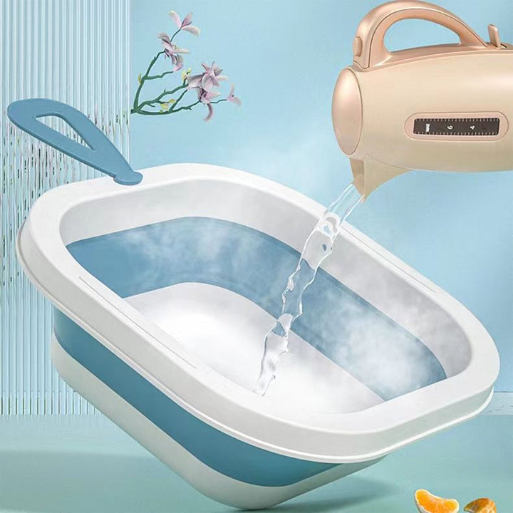 Wash Basin, Space Saving Multi Function Foldable Baby Wash basin Easy Clean Lightweight Thicken for Washing Face for Home (28×28 Cm / 1 pc) Your Brand