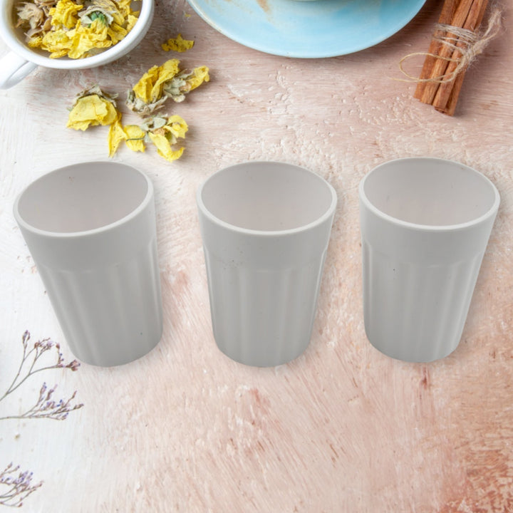Small Plastic Coffee / Tea Cups Reusable Plastic Cup Mug Lightweight Microwavable Safe Unbreakable Camping Coffee Mugs for Tea Milk Water Juice Tea (3 Pcs Set) Your Brand
