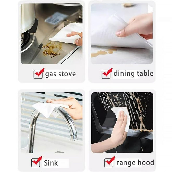 Kitchen Cleaning Wipes | Strong Decontamination Kitchen Wipes | Disposable Kitchen Wet Wipes Household Cloth Towel For Removing Grease Stains And Cleaning Glass (Pack of 80 Pcs) Your Brand