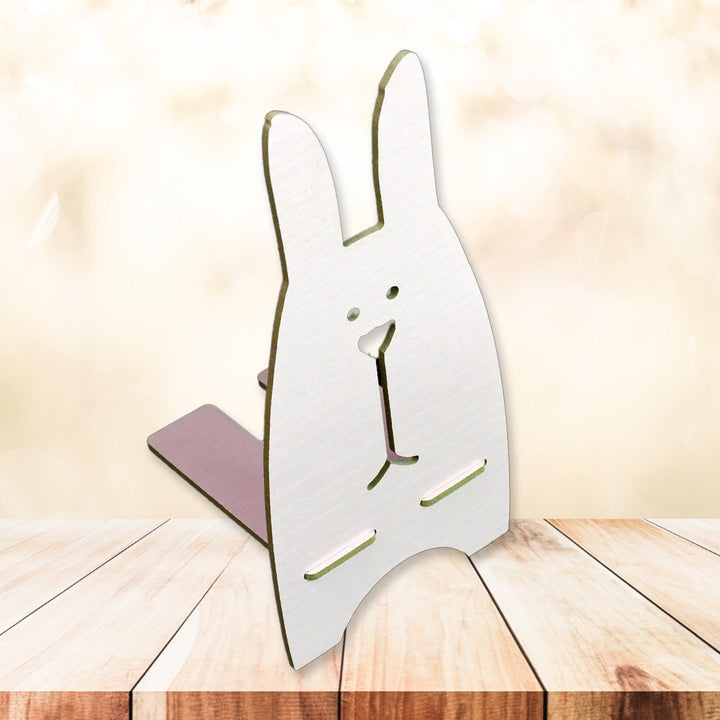 Wooden Cute Lovely Rabbit Design Mobile Stand (1 Pc) - TezCart