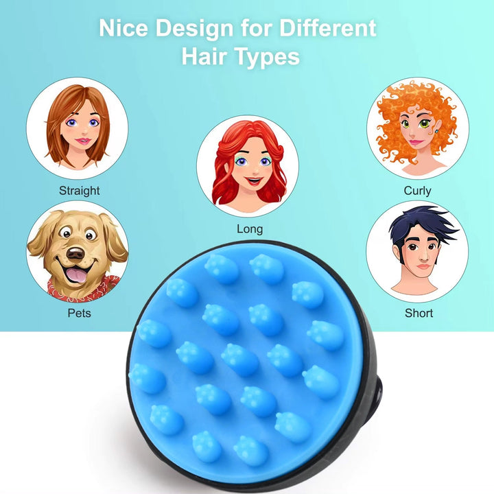 Hair Scalp Massager Shampoo Brush Comb (1 Pc) - TezCart