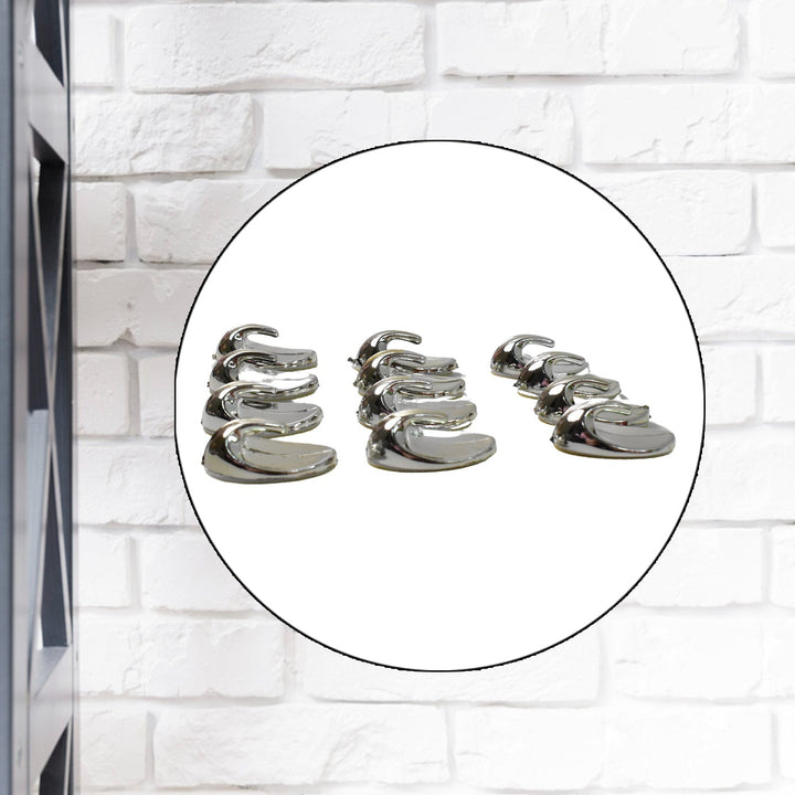 Plastic Multipurpose Wall hanging hook (12 Pcs Set / Mix Design) your brand