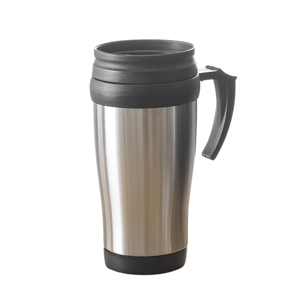 Stainless Steel Vacuum Glass Insulated Glass Coffee Cups (With Lid & Handle / 1 pc) Your Brand