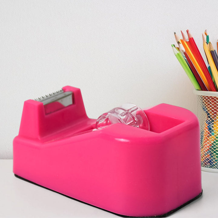 Plastic Tape Dispenser Cutter for Home Office use (1 pc) - TezCart