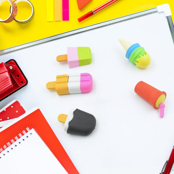 Mini Eraser Set for Kids (5 Pieces) - Fun Designs, Party Favors, School Prizes Your Brand