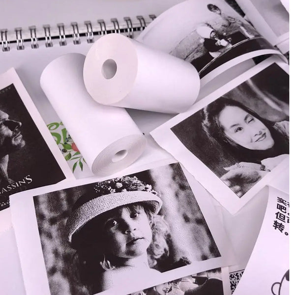 Small Thermal Printer Paper, Printing Paper Roll Aging Resistant Fast Color Rendering Portable Clear Printing for Travel (1 Pc / Printing Paper Roll ) Your Brand