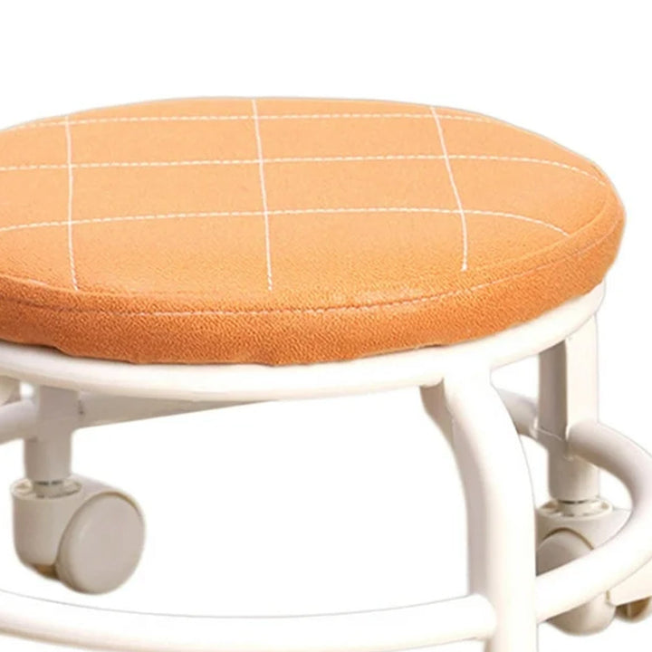 Roller Seat Stool Low Height Rolling Stool Multifunctional Small Household Movable Mini Stool Pulley Wheel Stool for Garage Home Library (1 Pc) Your Brand