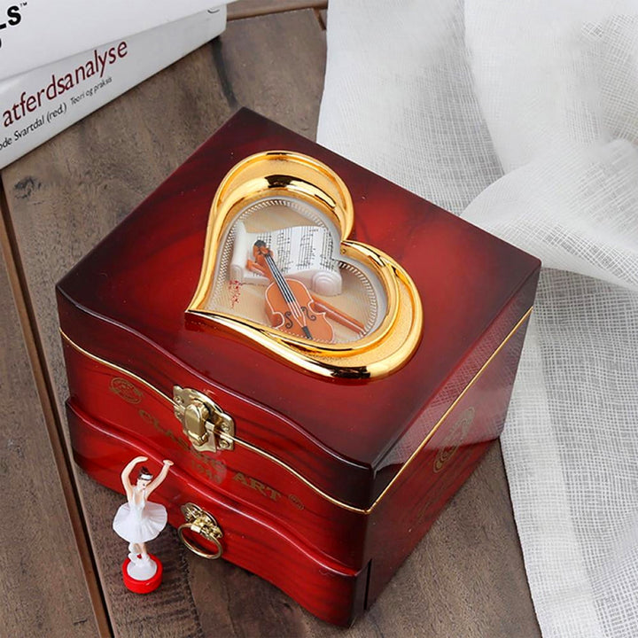 Dancer Ballerina Piano Music Box Hand Crank Music Plastic Box Gift  (1 Pc) - TezCart
