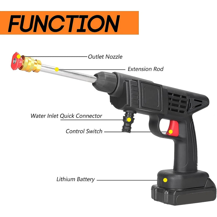 48V Car Washer Gun, Water Spray Gun, Car washing Kit (48V /  With Small Box / Single Battery Operated)) - TezCart