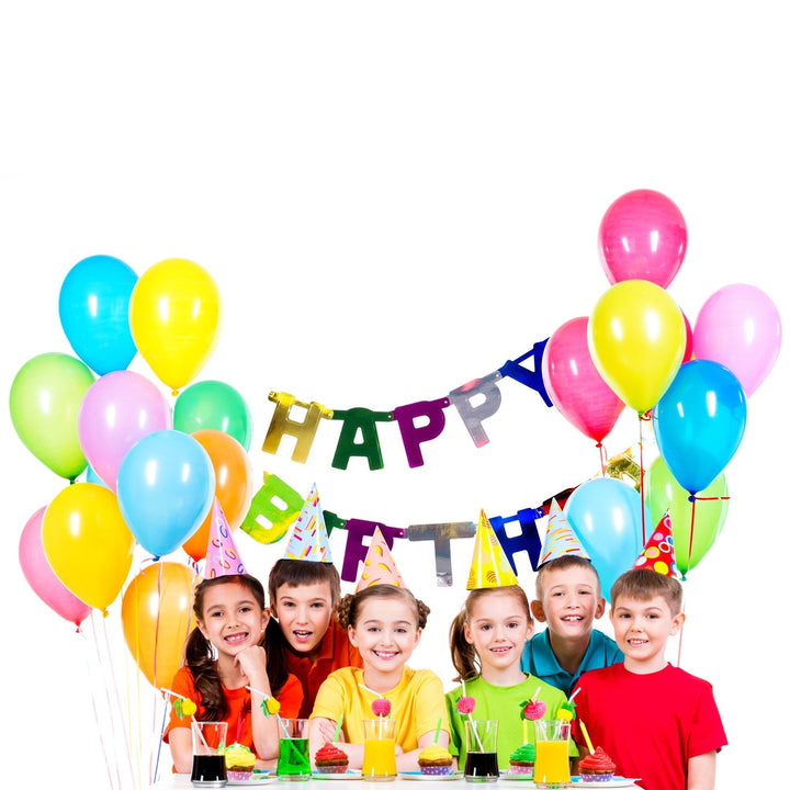 Balloons Kinds of Latex Balloons for Birthday / Anniversary / Valentine's / Wedding / Engagement Party Decoration Birthday Decoration Items for Kids Multicolor (24 Pcs Set) Your Brand