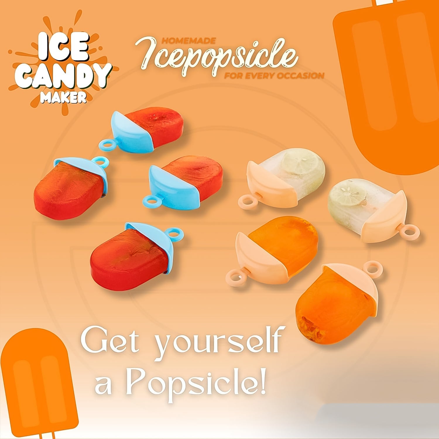 Plastic Ice Candy Maker 4 Compartment / Grid Kulfi Candy (1 Pc) - TezCart
