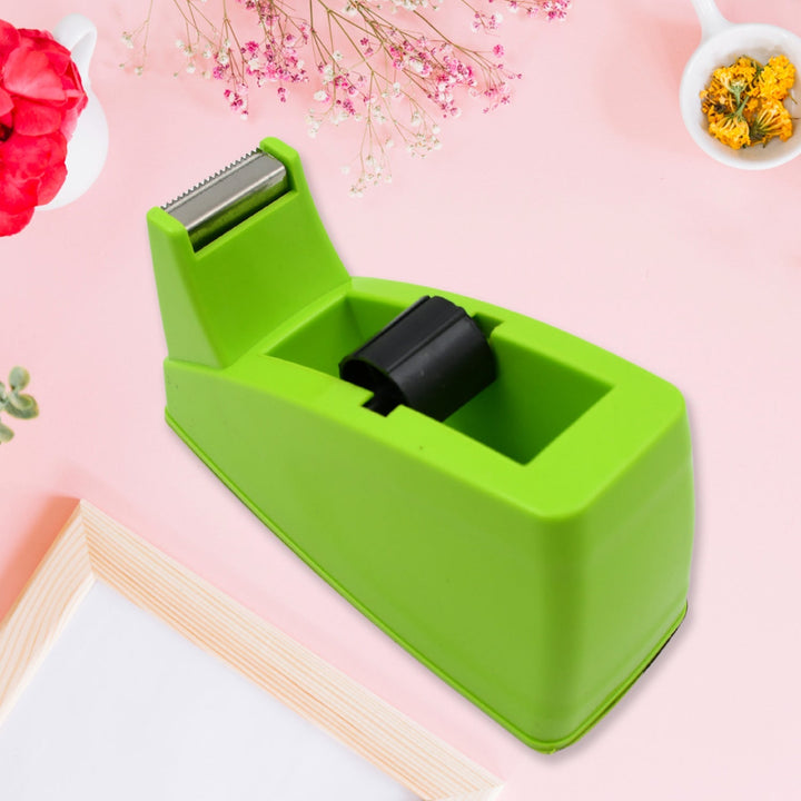 Plastic Tape Dispenser Cutter for Home Office use, Tape Dispenser for Stationary, Tape Cutter Packaging Tape School Supplies (1 pc / 515 Gm) Your Brand