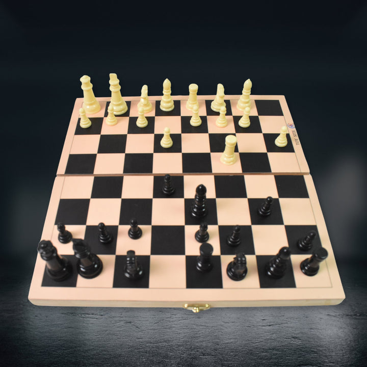 Folding Wooden Chess Board Set (30 × 30 Cm / 1 Set) - TezCart