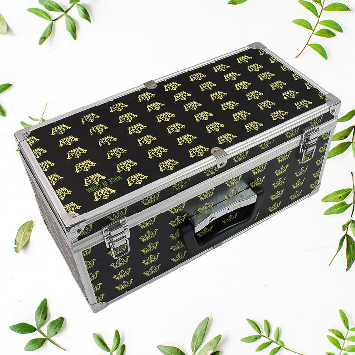Wooden & Aluminium Multipurpose Portable Suitcase Travel Tool Box (38×17×18 Cm / 1 Pc) - TezCart