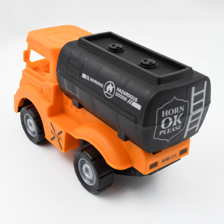 Tanker Truck Toys for Kids, friction power Vehicles Toy Truck, Plastic Truck, Friction Power Toy Trucks For Boys Girls, & Kids (1 Pc / Mix Color) Your Brand