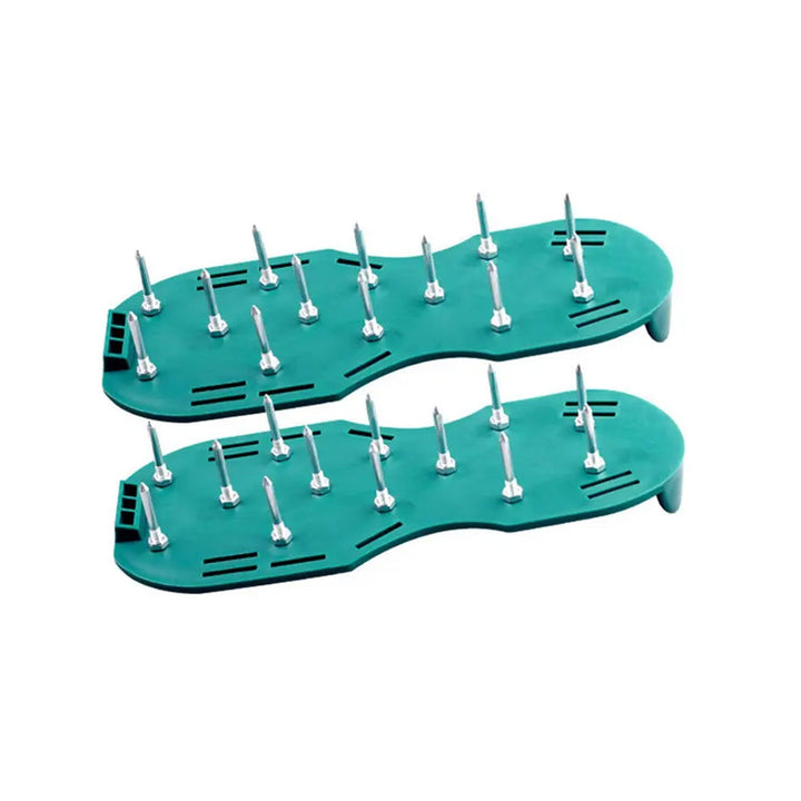 Lawn Aerator Sandals, Garden Grass Aerator Spiked Sandals Green Studded Shoes for Yard Patio Garden Excavation Your Brand