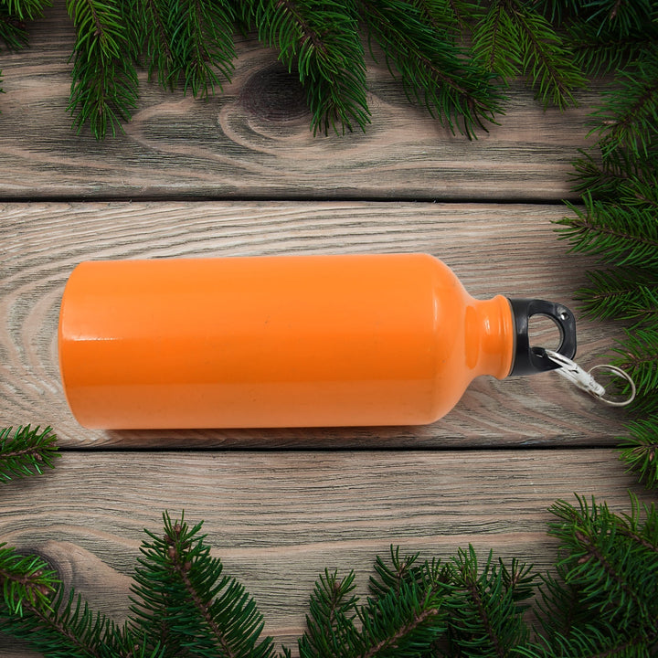 Aluminium Sports Water Bottle, 1 Pc (Capacity 400 ML Approx) Your Brand