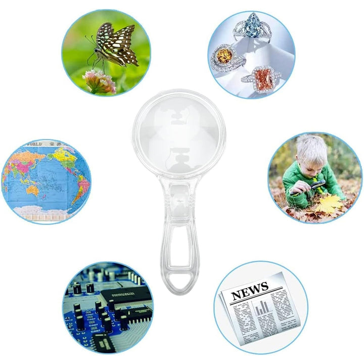 Handheld Plastic Magnifying Glasses (1 Pc / 55 MM) - TezCart
