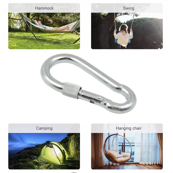 Snap Hook With Screw-Stainless Steel Snap Hook Clip Heavy Duty, Carabiner Clip (10×100 MM / 1 Pc) Your Brand