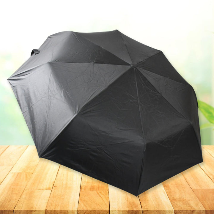 2 Fold Manual Open Umbrella| Windproof, Sunproof & Rainproof with Sturdy Steel Shaft & Wrist Straps | Easy to Hold & Carry | Umbrella for Women, Men & Kids Your Brand