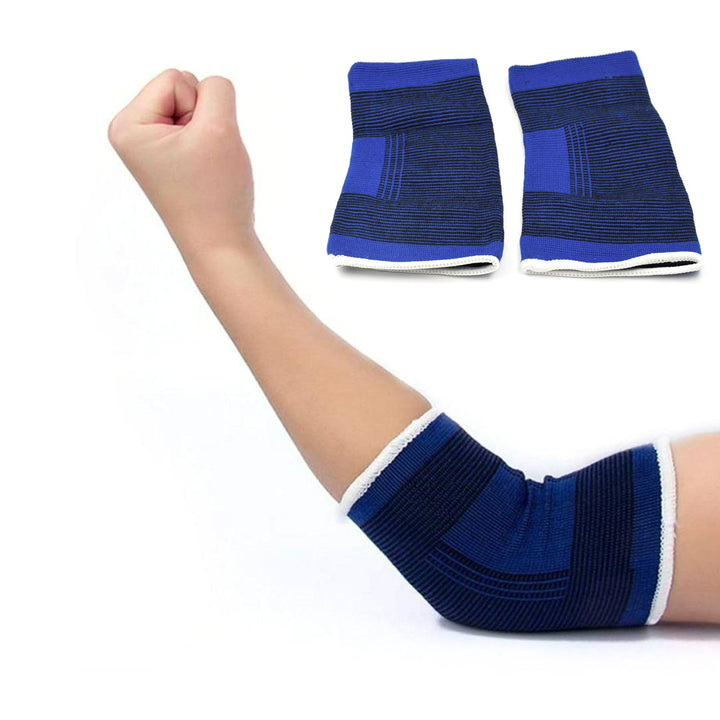 Adjustable Elbow Strap Compression Sleeves Supporter (1 Pair / With Color Box) - TezCart