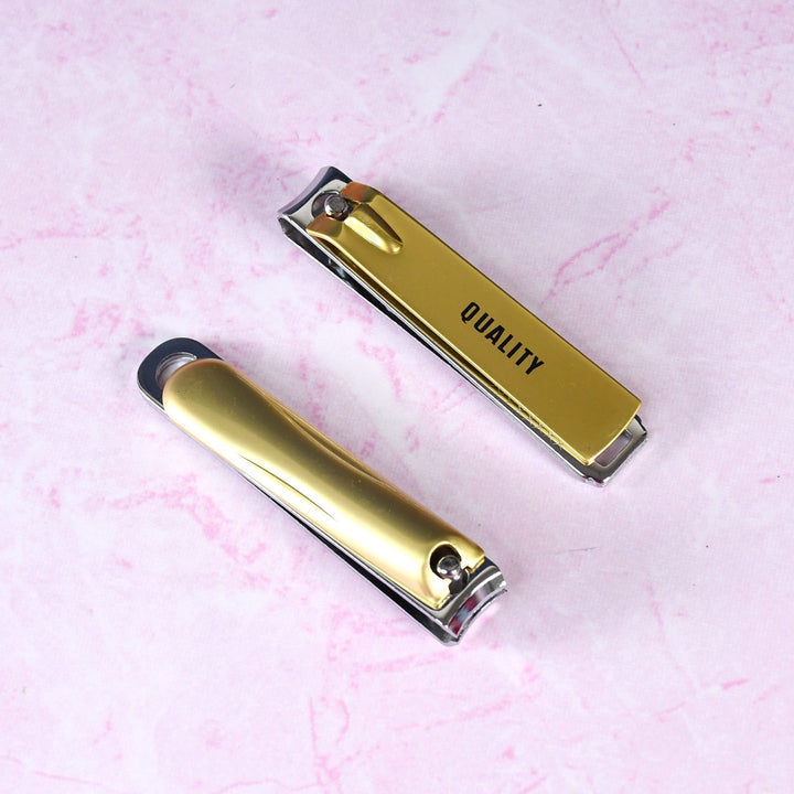 Stainless Steel Folding Portable Large Nail Clippers with Nail File (1 Pc / Mix Design) - TezCart