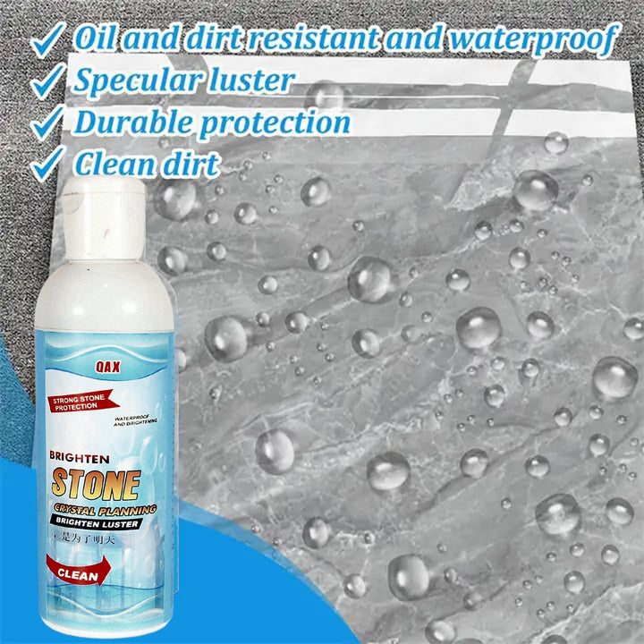 Stone Stain Remover Cleaner, Stone Crystal Plating Agent, Marble Stone Cleaner Polishes, Crystal Plating for Kitchen, Patio, Backyard Marble Cleaner and Polish (75 ML Approx / 1 pc) Your Brand