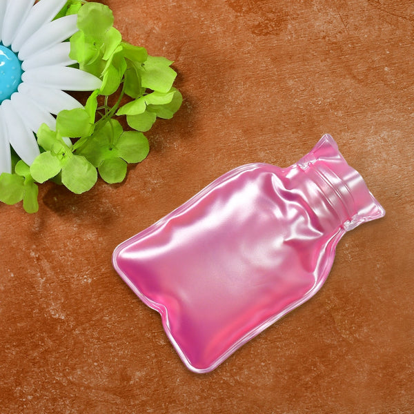 Simple Pink small Hot Water Bag with Cover for Pain Relief, Neck, Shoulder Pain and Hand, Feet Warmer, Menstrual Cramps. Your Brand